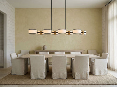 Artisan Daphne Fabric Linear Chandelier