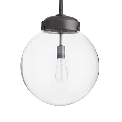 Sculptural Reeves Large Outdoor Pendant – Gray