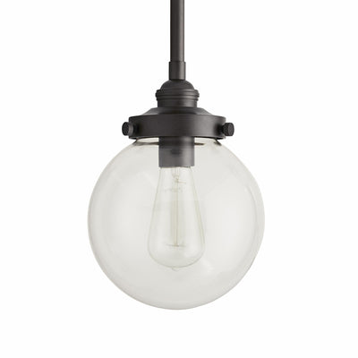 Sculptural Reeves Small Outdoor Pendant – Gray