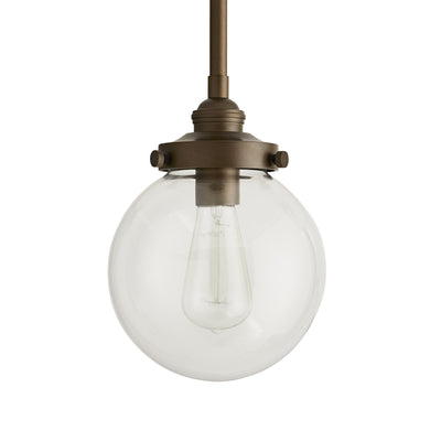 Sculptural Reeves Small Outdoor Pendant – Brown