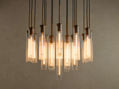 Artisan Colleena Fluted Glass Round Chandelier