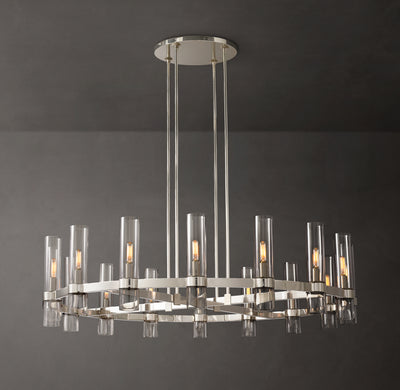 Artisan Ravelle Round Chandelier – 48" Polished Nickel
