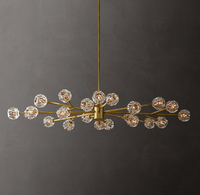 Heritage Boule De Cristal Clear Glass Oval Chandelier