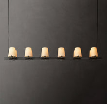 Artisan Pauillac Fabric Shade Linear Chandelier – 60"