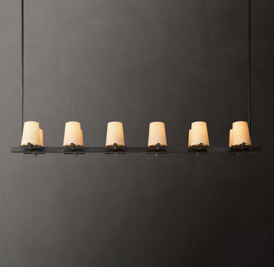 Artisan Pauillac Fabric Shade Linear Chandelier – 60"