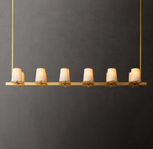 Artisan Pauillac Fabric Shade Linear Chandelier – 60"