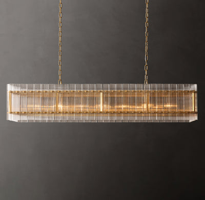 Sculptural San Marco Glass Linear Chandelier