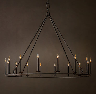 Heritage 19th C. English Openwork Round Chandelier – 60"