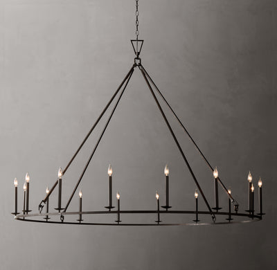 Heritage 19th C. English Openwork Round Chandelier – 72"