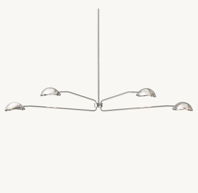 Sculptural Convessi Linear Chandelier