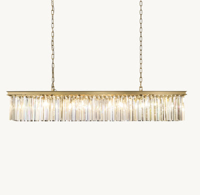 Sculptural Rhys Rectangular Chandelier