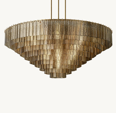 Heritage Sirene Smoke Glass Round Chandelier