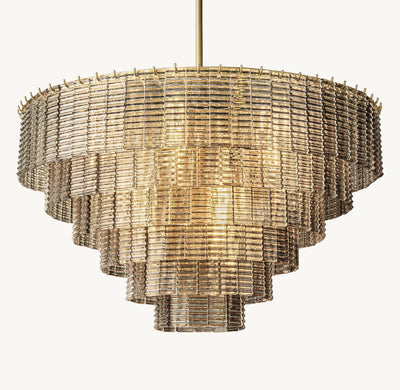 Heritage Sirene Smoke Glass Round Chandelier
