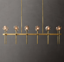 Heritage Boule De Cristal Smoke Glass Double Linear Chandelier