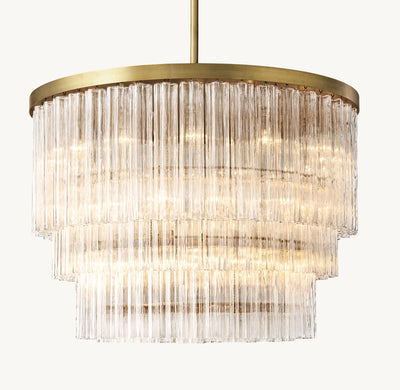 Heritage Cielo Three-Tier Round Chandelier – 48"