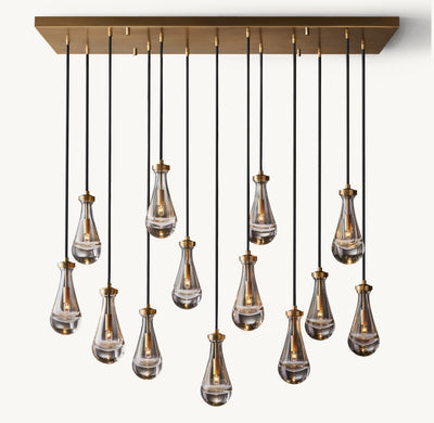 Signature Rain Rectangular Chandelier – 54"