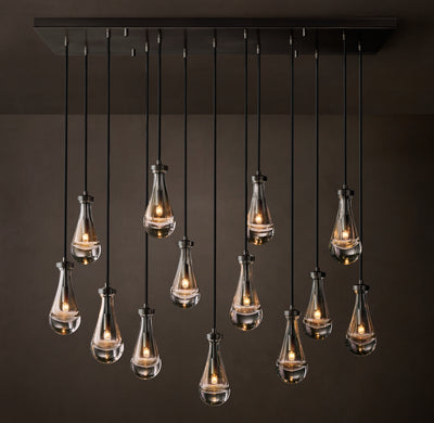 Signature Rain Rectangular Chandelier – 54"