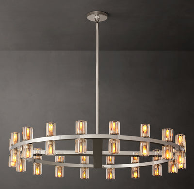 Artisan Arcachon LED Round Chandelier – 36" Polished Nickel