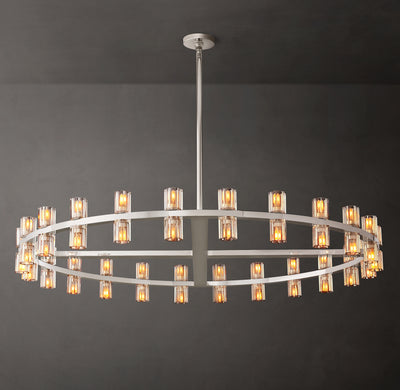 Artisan Arcachon LED Round Chandelier – 48" Polished Nickel