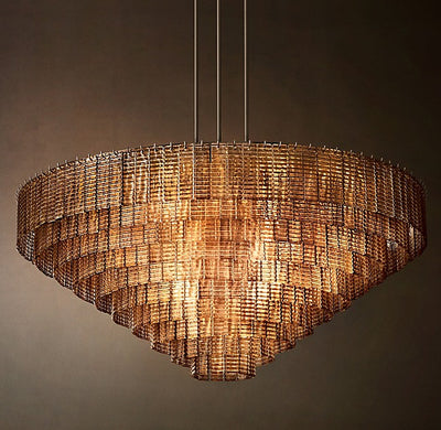 Heritage Sirene Smoke Glass Round Chandelier