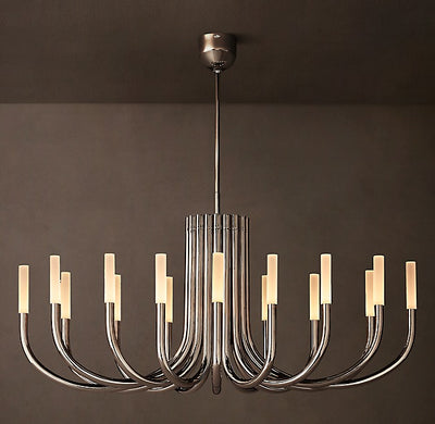 Sculptural Rousseau Oval Chandelier