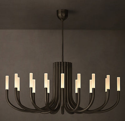 Sculptural Rousseau Oval Chandelier
