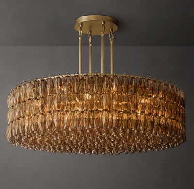 Artisan Chiara Smoke Glass Round Chandelier – 62"