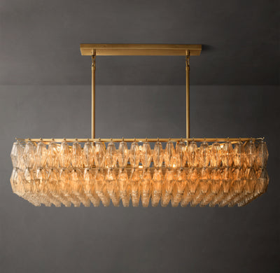 Artisan Chiara Clear Glass Rectangular Chandelier – 54"