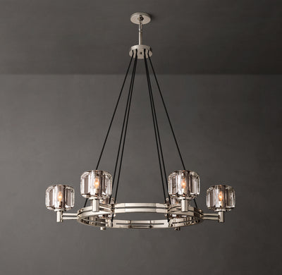 Sculptural Demaret Round Chandelier – 36"