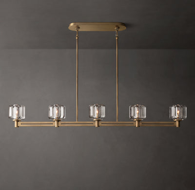 Sculptural Demaret Linear Chandelier