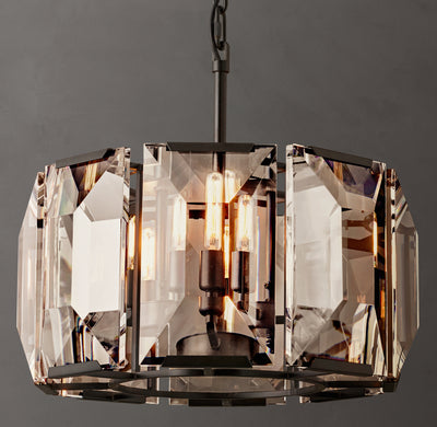 Signature Harlow Crystal Round Chandelier – 19" Iron