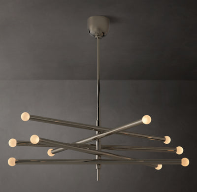 Sculptural Rousseau 10-Light Mobile Orb Chandelier