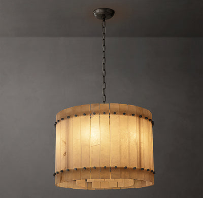Sculptural San Marco Alabaster Round Chandelier