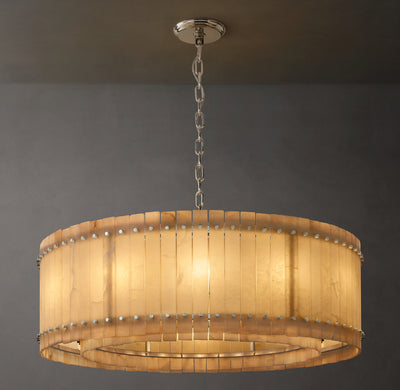 Sculptural San Marco Alabaster Round Chandelier