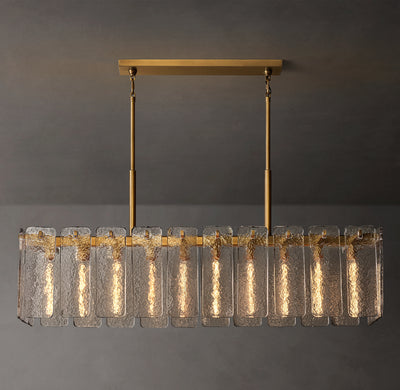 Signature Calamette Glass Rectangular Chandelier – 60"