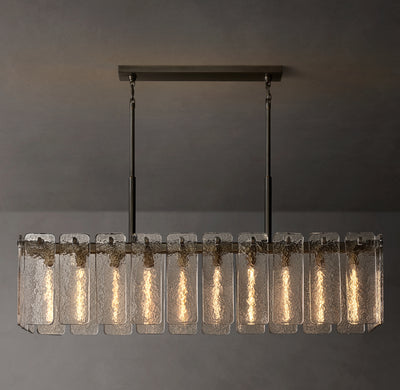 Signature Calamette Glass Rectangular Chandelier – 60"