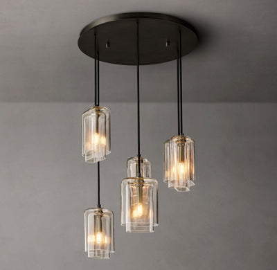 Artisan Lacour Clear Glass Cluster Chandelier – 24"