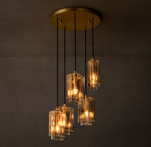 Artisan Lacour Amber Glass Cluster Chandelier – 18"