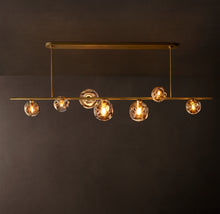 Heritage Bubble Smoke Glass Linear Chandelier – 78"
