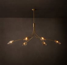 Heritage Shell Smoke Glass Linear Chandelier – 72"