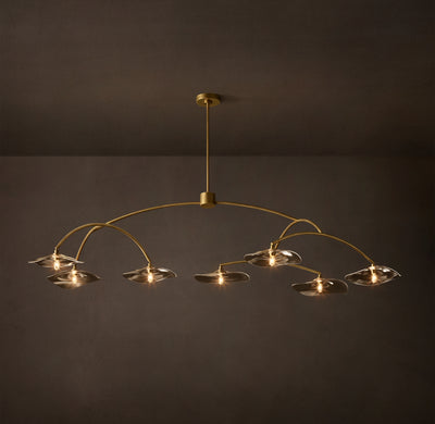 Signature Lily Smoke Glass Round Chandelier – 72"