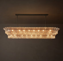 Heritage Romano Clear Glass Linear Chandelier – 90"