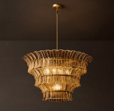 Heritage Romano Smoke Glass Round Chandelier – 36"
