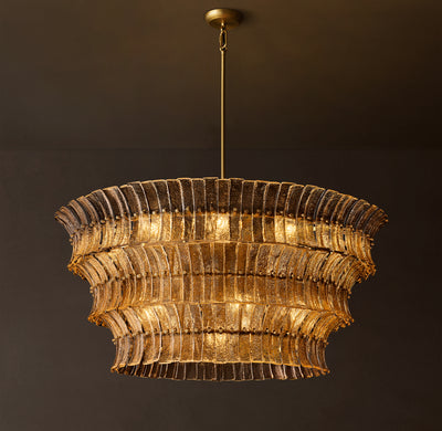Heritage Romano Smoke Glass Round Chandelier – 48"