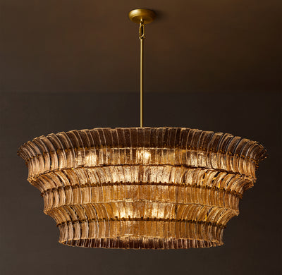 Heritage Romano Smoke Glass Round Chandelier – 60"