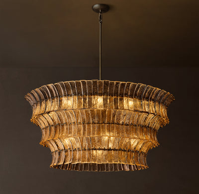 Heritage Romano Smoke Glass Round Chandelier – 48"
