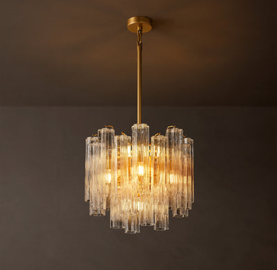 Heritage Tronchi Clear Glass Round Chandelier – 19"