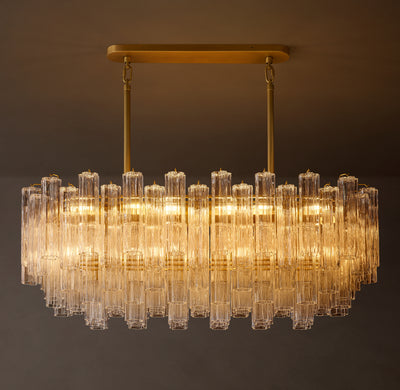 Heritage Tronchi Clear Glass Linear Chandelier