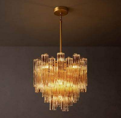 Heritage Tronchi Smoke Glass Round Chandelier – 22"