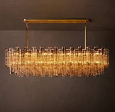 Heritage Tronchi Smoke Glass Linear Chandelier